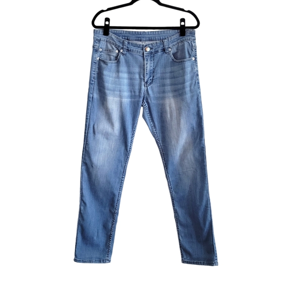 Mugsy Jeans Mugsy Mens Light Wash Comfortable Stretch Denim